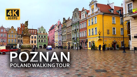 Poznan, Poland walking tour 4K 60 FPS | Poznan old town in winter 2025