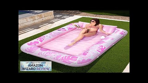 Sloosh Inflatable Tanning Pool Lounger Float for Adults 85" x 57" Extra Review