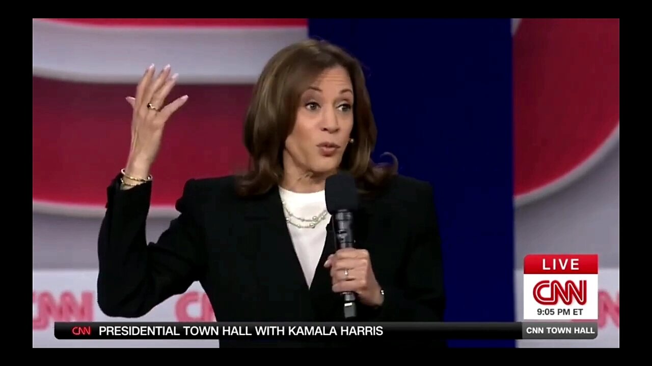 Just Kamala Harris ranting during a CNN Town Hall about Donald Trump being a "fascist"