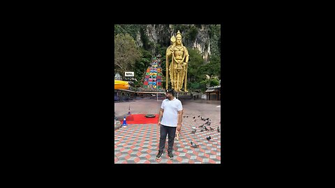 The standing Buddha at Batu Caves Kaulalumpur