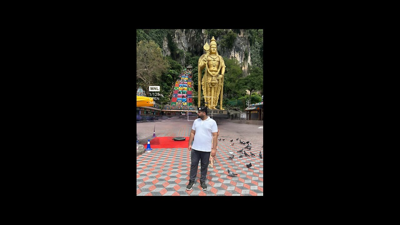 The standing Buddha at Batu Caves Kaulalumpur