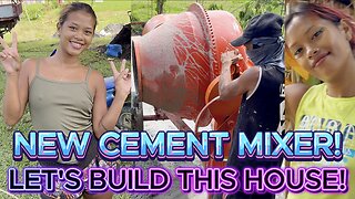 Filipina Twins NEW CEMENT MIXER RUNS & BULD UPDATE & GYM! OFF GRID ISLAND FAMILY PHILIPPINES LIVING