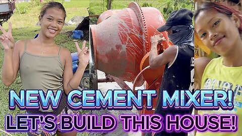 Filipina Twins NEW CEMENT MIXER RUNS & BULD UPDATE & GYM! OFF GRID ISLAND FAMILY PHILIPPINES LIVING