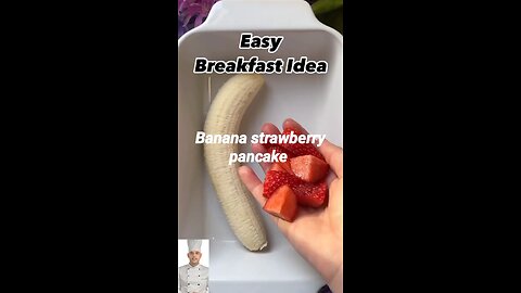 Banana strawberry pancake