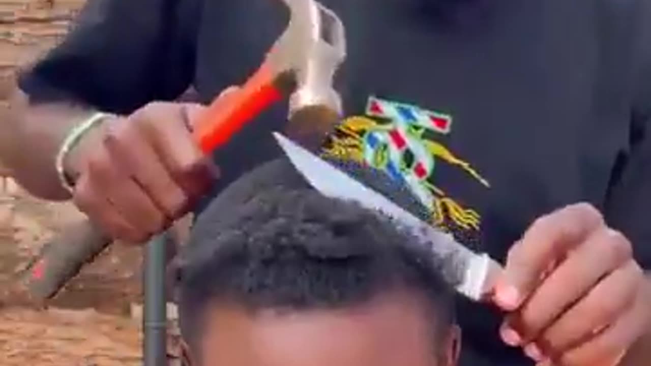 Would you let this guy cut your hair?