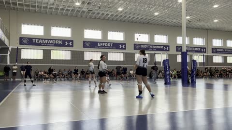 Rose & Next Level Girls Volleyball Team in the Playoffs vs. Virtuoso Volleyball.