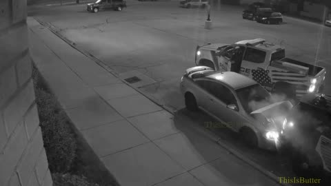 Suspect who charged at officer with a knife after rear-ending a parked cruiser is wounded in shooting