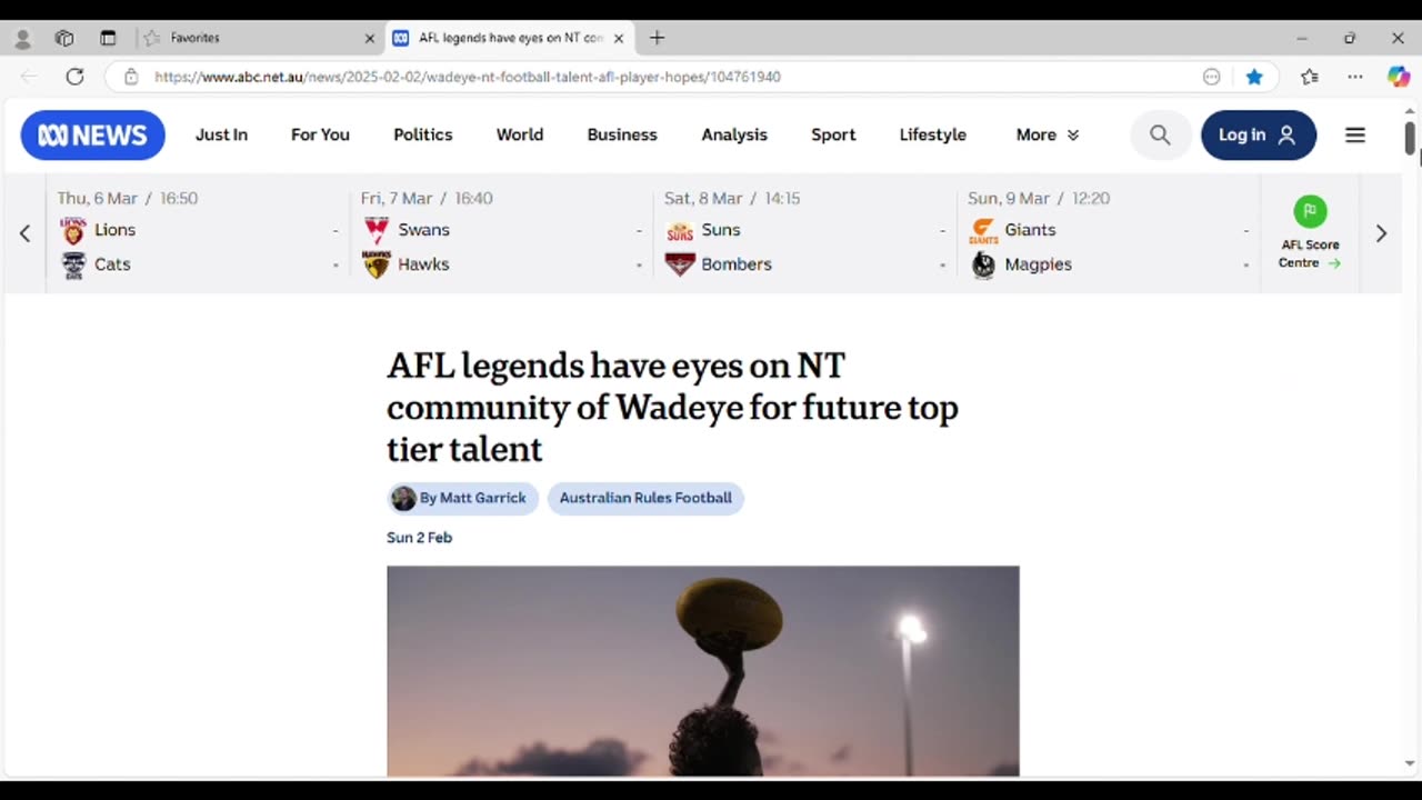 Still more ABC articles featuring Matts and Matthews in a short space of time. Cannot be by chance