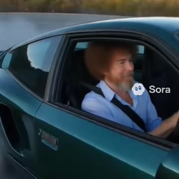 Bob Ross and his sports car