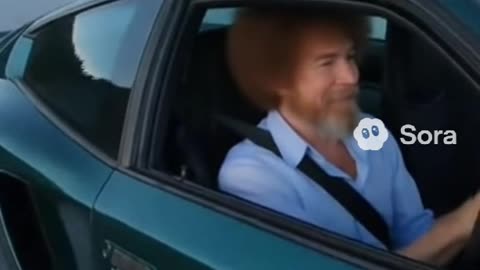 Bob Ross and his sports car