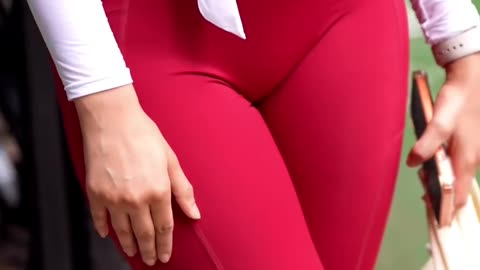 Indian actress Sakshi Malik goes to the gym.