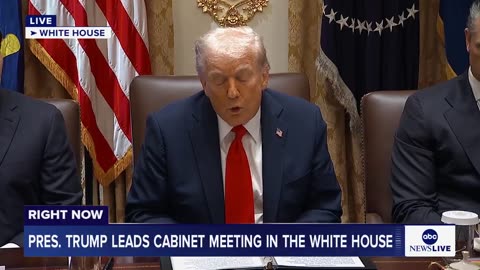 President Donald Trump Announces Israel-Hamas Ceasefire During White House Cabinet Meeting
