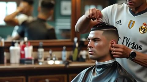 Ronaldo hair cutting video