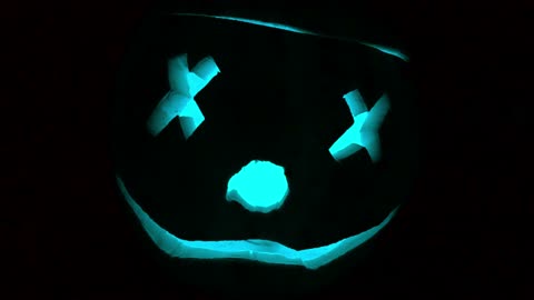 Cyberpunk Halloween Screensaver | 4K Neon Glitch Jack-o'-Lantern | Visual Ambience