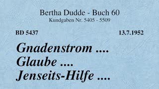 BD 5437 - GNADENSTROM .... GLAUBE .... JENSEITS-HILFE ....