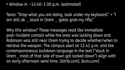 MAJOR Problems with the Tyler Robinson Text Exchanges (re Charlie Kirk Event)