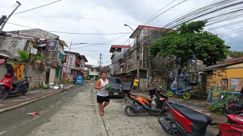 Fun Walk Along Mustasa Street in Marikina City in the Philippines