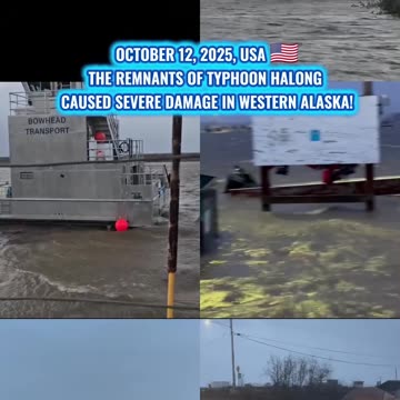 OCTOBER 12, 2025, USA 🇺🇸 THE REMNANTS OF TYPHOON HALONG CAUSED SEVERE DAMAGE IN WESTERN ALASKA!