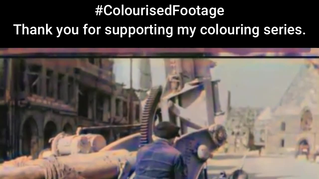 In the Shadow of Conflict Children and Abandoned Gun #ColourisedHistory