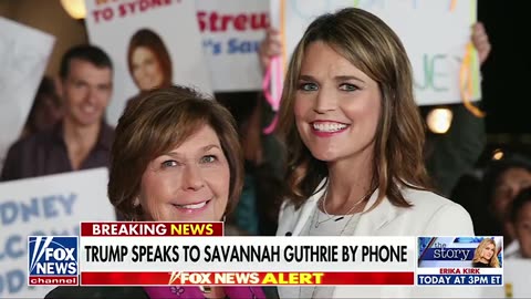 🚨 HUGE CLASS ACT! President Trump just personally called Savannah Guthrie to offer support
