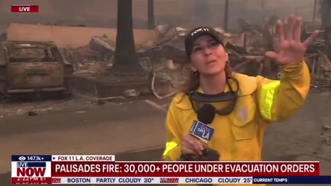 California Wildfire Rages On, But The American Flag Still Stands