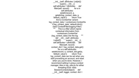 Python logging with context