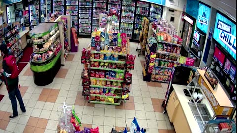 Security footage shows Nick Reiner at a gas station before arrest