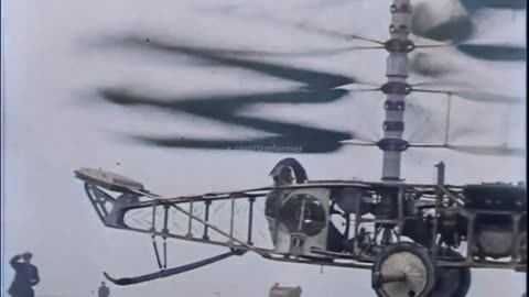 In 1923, Argentinian inventor Raúl Pateras Pescara's Model 3 coaxial helicopter flew for 10 minutes