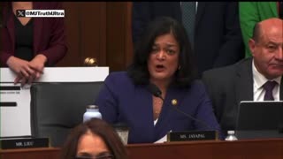 Dem Jayapal wanted Bondi to Apologize to the Epstein “Survivors” in the back of room