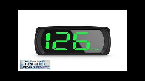 Car GPS HUD Digital Speedometer KMH MPH Big Fonts Green Light Car Review