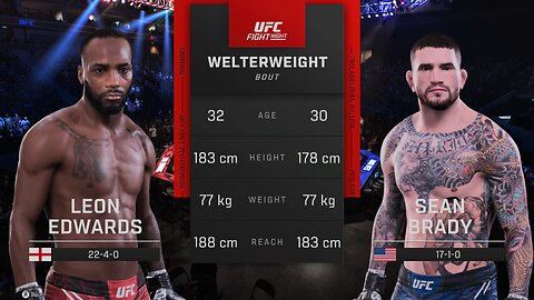 UFC Fight Night Leon Edwards Vs Sean Brady Welterweight Bout