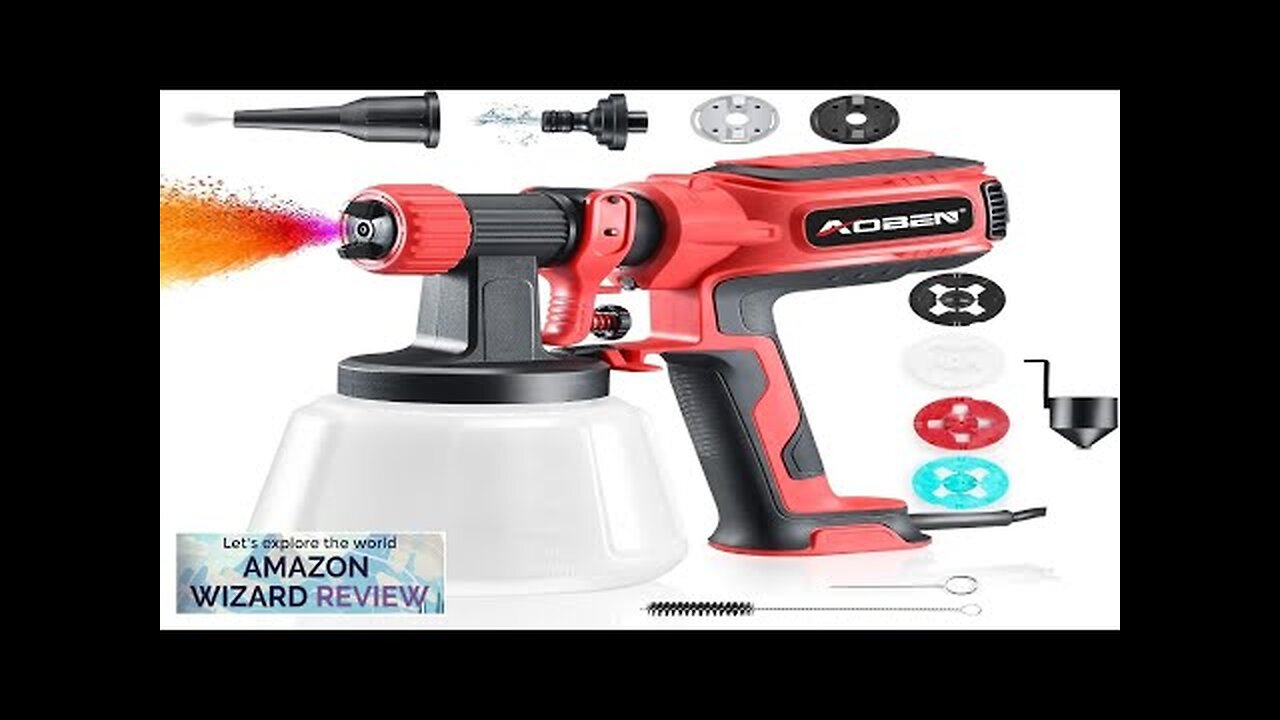 AOBEN Paint Sprayer750w Hvlp Spray Gun with 4 NozzlesElectric Paint Gun Review