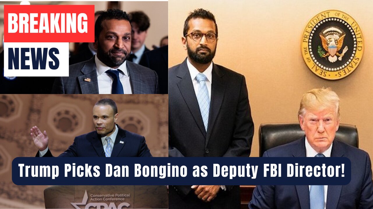 π¨ Trump Picks Dan Bongino as Deputy FBI Director! πΊπΈπ₯