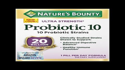 Nature’s Bounty Probiotic 10 Ultra Strength Daily Probiotic Supplement Support Review