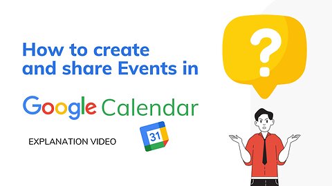 How to Create and Share Events and meetings in Google Calendar | Full explanation Video