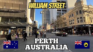 Exploring Perth Australia 4K: City Walking Tour Along William Street 2025