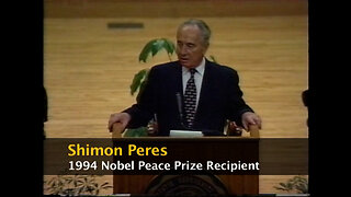 November 11, 1996 - Israel's Shimon Peres Speaks at Indiana's DePauw University (Montage)