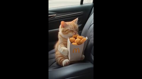 Cat_Clings_To_His_Food!😅