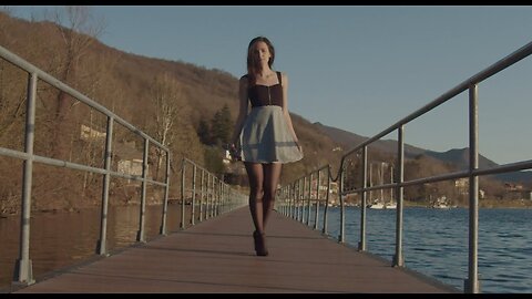 Cinematic Portrait video - VideoBook - Model film - High Heels pantyhose mini skirt try on in 4k