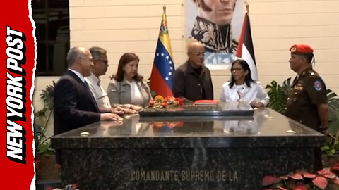 Delcy Rodriguez visits Chavez's tomb amid US bombing claims