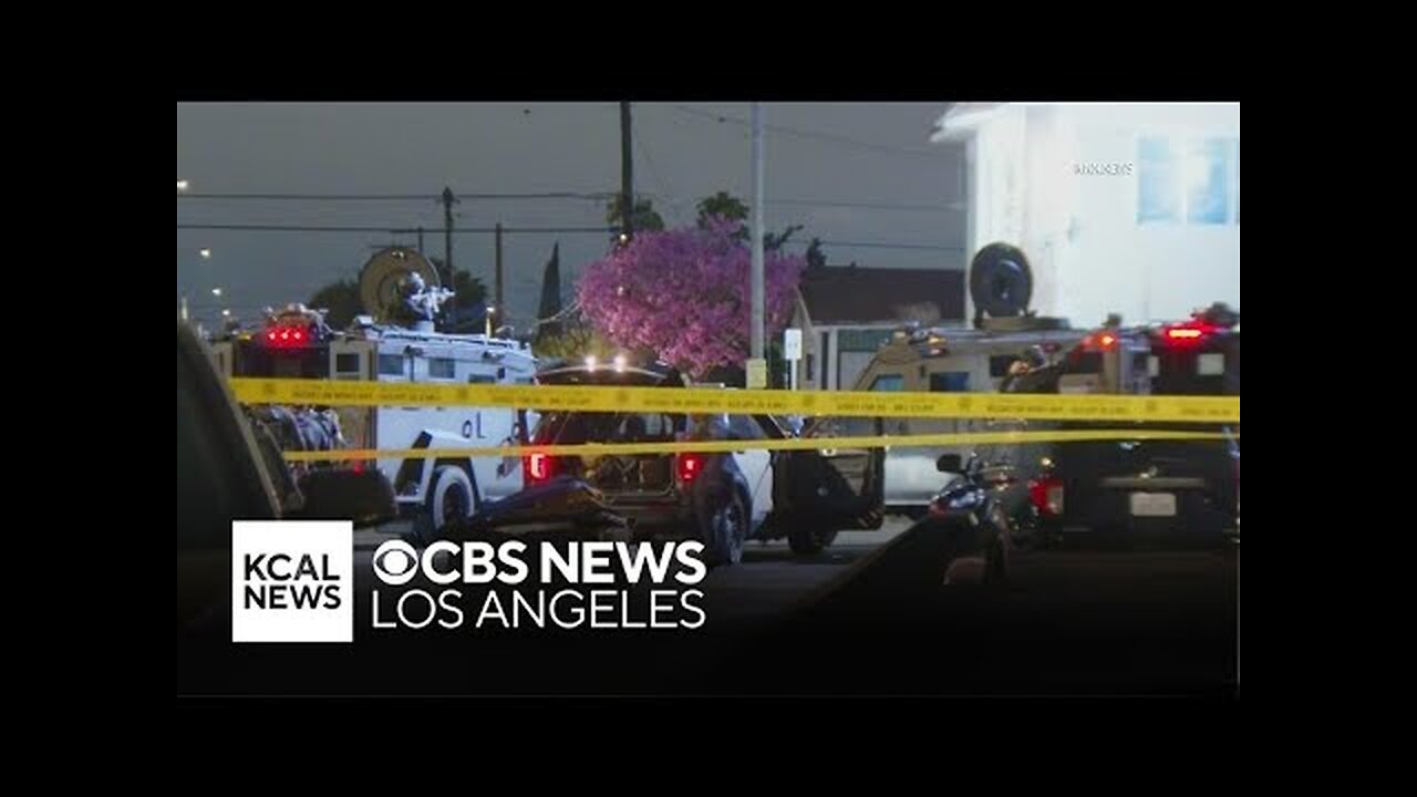 Man armed with rifle shot by LAPD officers during standoff in South LA