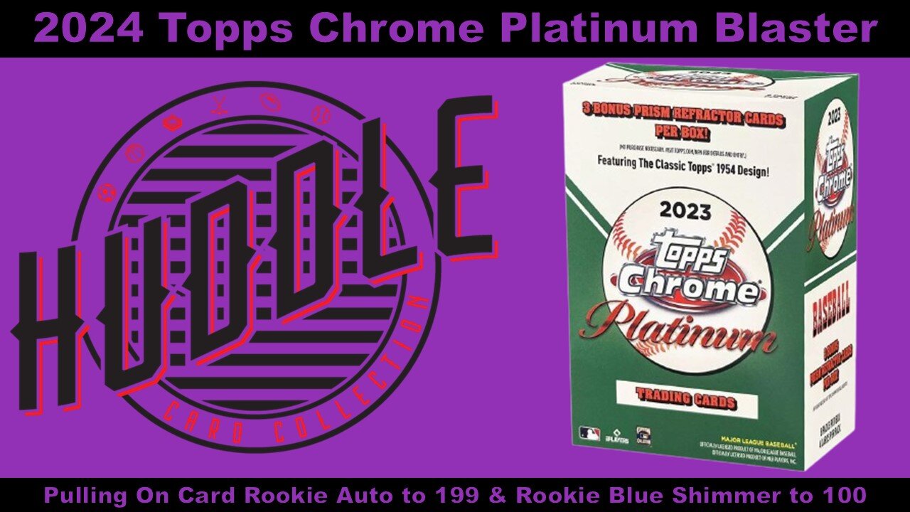 Pulling On Card Rookie Auto /199 & Rookie Blue Shimmer /100 Out Of A 2023 Topps Chrome Platinum Box