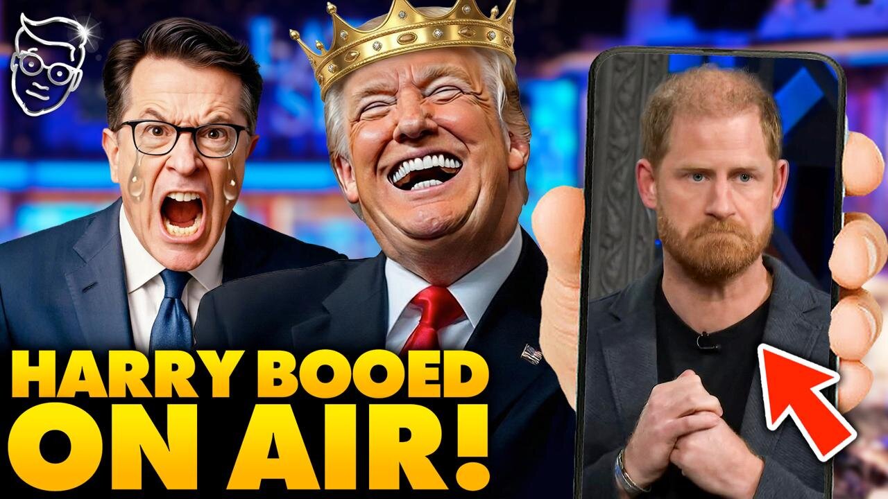 Prince Harry Gets BOOED Off Stage on Stephen Colbert After CRINGE Trump Jokes FAIL | Humiliation… 🤣