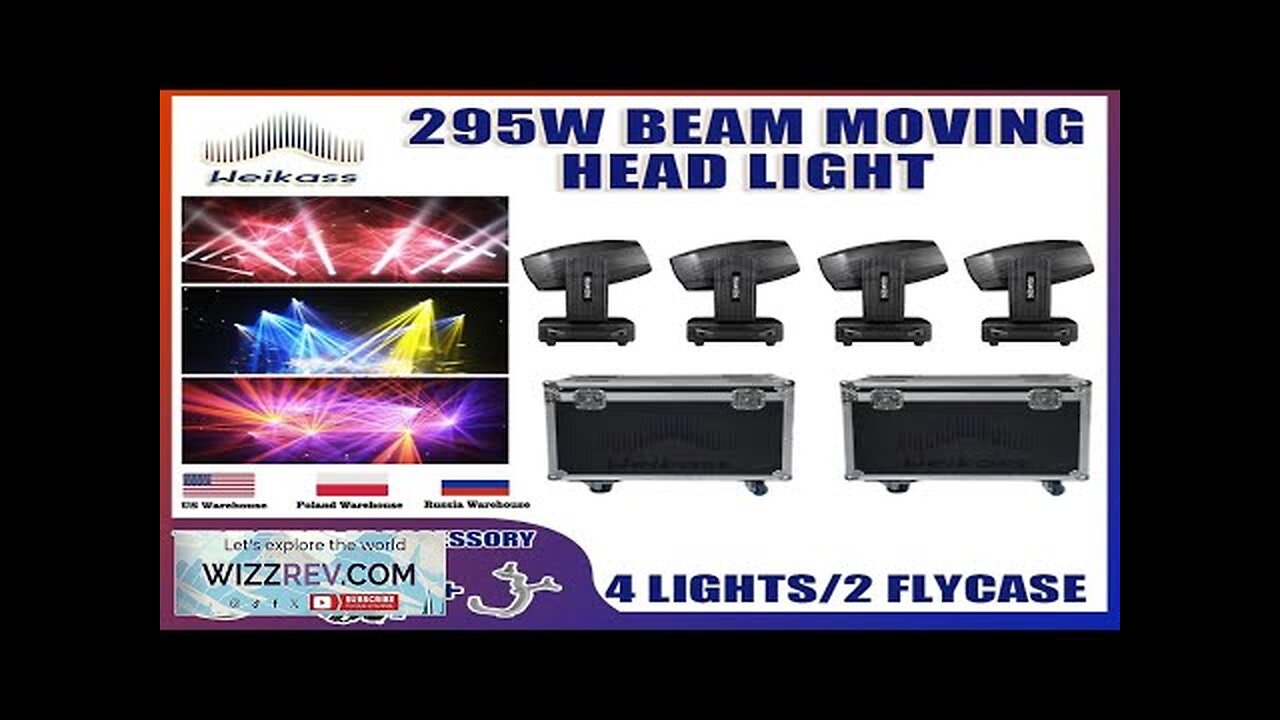 4 Lights 2 Flycases 295W 14R Moving Head Beam Stage Light Effects Review