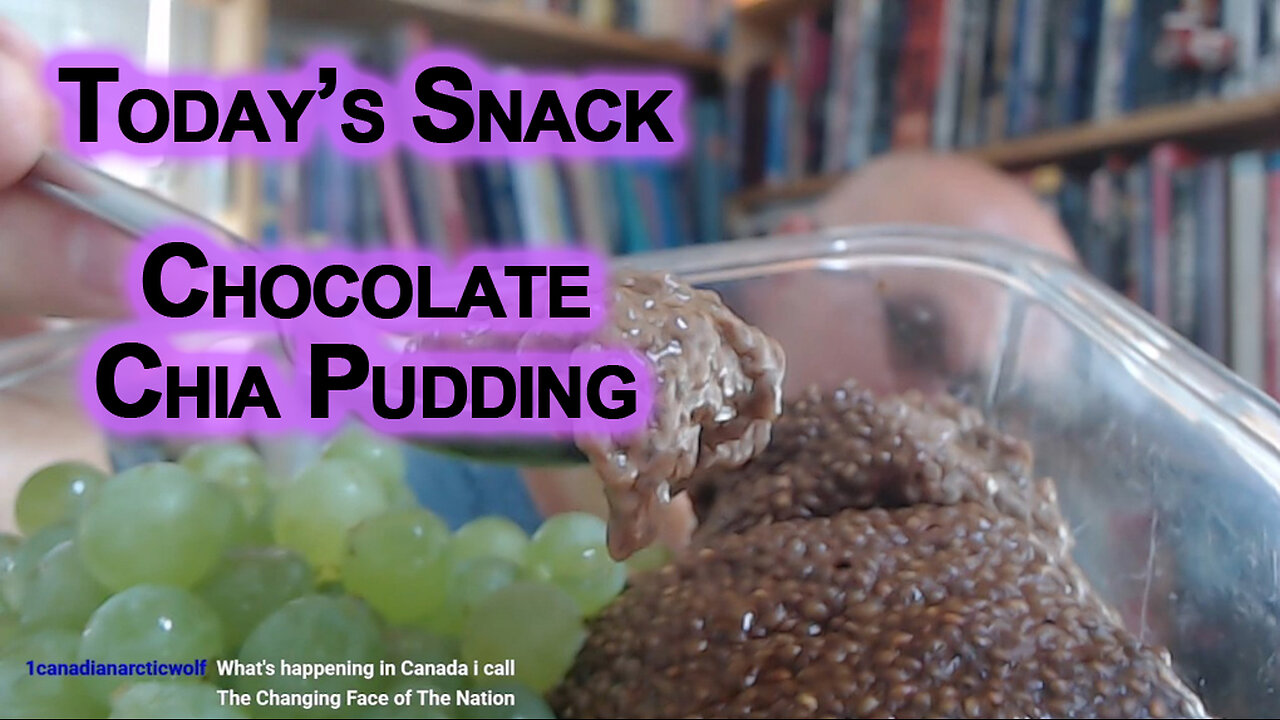 Today’s Snack: Chocolate Chia Pudding/Mousse/Soufflé With Garden Grapes [SEE LINK FOR RECIPE]