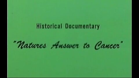 Cancer Control Society: "Nature's Answer to Cancer