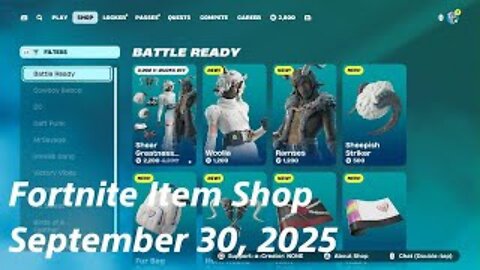 Fortnite Item Shop|September 30, 2025(*New Shear Greatness Bundle)
