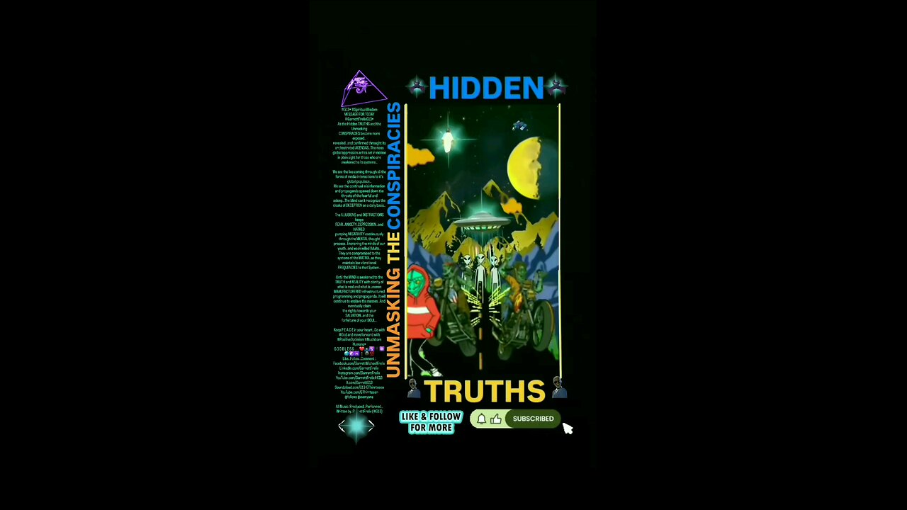 ▪︎HIDDEN TRUTHS/UNMASKING THE CONSPIRACIES▪︎
