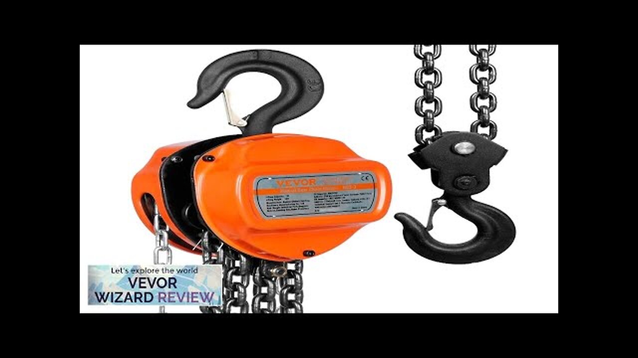 VEVOR Hand Chain Hoist 3 Ton 6600 lbs Capacity 10 FT Come Review