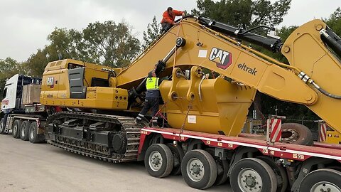 Receive Transport A Brand New Caterpillar 347 Excavator Form Eltrak To Papaioannou